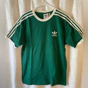 Men’s Adidas Originals size medium green retro style ringer tee